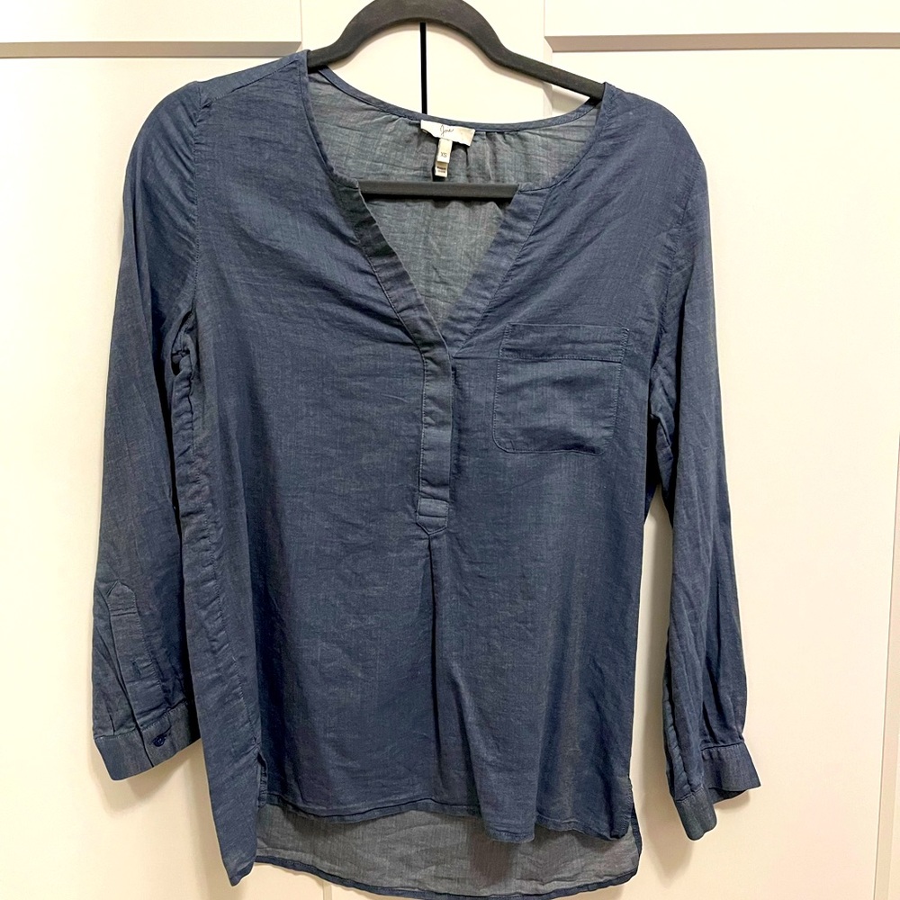 Joie Blue Chambray top XS